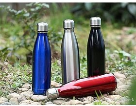 TRIBBO Stainless Steel Double Walled Vacuum Flask/Water Bottle 24 Hours Hot and Cold 500 ml Multicolor (Steel500 ML)