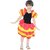 Kaku Fancy Dresses Salsa Girl Costume For Western Dance - Red-Yellow, For Girls