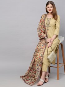 SVB Mustard Embroideried Kurta Set