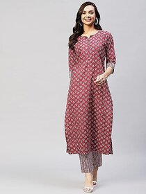 SVB Women Cotton Blend Kurta and Pant Set