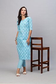 SVB Women Cotton Blend Kurta and Pant Set