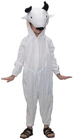 Kaku Fancy Dresses Cow Farm Animal Costume For Kids - Black  White  Animal Fancy Dress For Boys  Girls