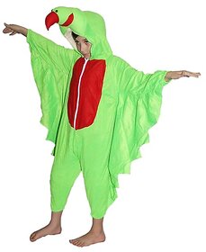 Kaku Fancy Dresses Parrot Bird Costume - Green  Red, For Boys  Girls