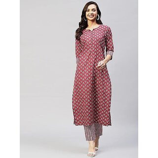 SVB Women Cotton Blend Kurta and Pant Set