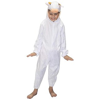 Kaku Fancy Dresses Calf Farm Animal Costume For Kids - White  Animal Fancy Dress For Boys  Girls