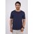 Red Line Mens Black Solid 100% Cotton Round Neck T-Shirt
