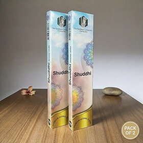 (PACK OF 2) Shuddhi Sandal Fragrance Incense Sticks Natural & Long-Lasting Aroma
