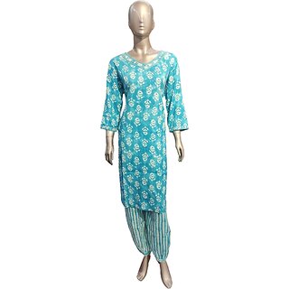 Women Beautiful Printed Two Piece kurta and pant set for Casual look.