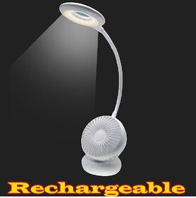 Rechargeable Fan Mini Rechargeable Fan + Light - FN 24