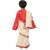 Kaku Fancy Dresses Indian Ethnic Cream Color Saree Costume for Kids For Girls