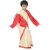 Kaku Fancy Dresses Indian Ethnic Cream Color Saree Costume for Kids For Girls