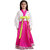 Kaku Fancy Dresses International Ethnic Wear Korean Girl Costume - White-Magenta, For Girls