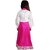 Kaku Fancy Dresses International Ethnic Wear Korean Girl Costume - White-Magenta, For Girls