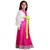 Kaku Fancy Dresses International Ethnic Wear Korean Girl Costume - White-Magenta, For Girls