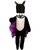 Kaku Fancy Dresses Fleece Bat Bird Costume For Kids - Black - Purple, For Boys