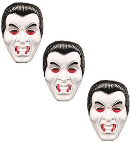 Kaku Fancy Dresses Vampire Dracula Face Mask For Halloween Costume  Scary Vampire Face For Roleplay, Pack of 3