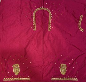 RR FABRIC Cotton Silk Self Design Blouse Material