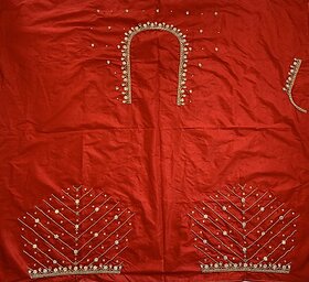 RR FABRIC Cotton Silk Self Design Blouse Material