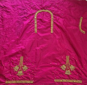 OMSAIFAB Cotton Silk Self Design Blouse Material