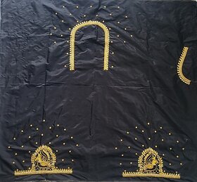 OMSAIFAB Cotton Silk Embroidered Blouse Material