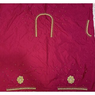 RR FABRIC Cotton Silk Self Design Blouse Material