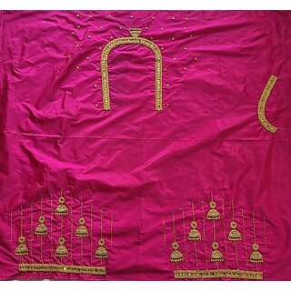 OMSAIFAB Cotton Silk Self Design Blouse Material