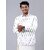 OMSAIFAB Men Printed Casual White Shirt