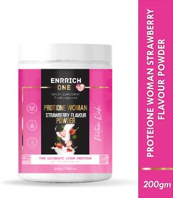 Enrrich One PROTIONE WOMAN POWDER(pack of 1) Protein Shake200 g Strawberry