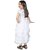 Kaku Fancy Dresses White Princess Long Lcd Gown - White, For Girls