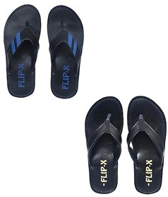 LEACO Men's Premium Slipper Combo of 2 by Flip X  Daily Comfort and Stylish Slipper Combo