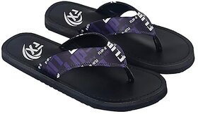 LEACO Flip X Men's Premium Faux Leather Printed Strap Flip Flop - Step Up Your Daily Style with Printed Synthetic Leather Men Flip Flop
