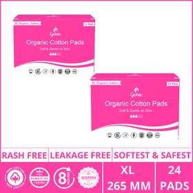 Genie Pads - Biodegradable Organic Cotton Sanitary Pads - XL