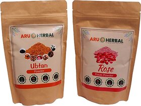 Aru Herbal Ubtan And Rose Petal Powder Pack (175G2) (350 G)