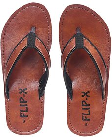 LEACO Men Slippers By Flip X - Leatherette Comfortable, Stylish, Durable, Non-Slip Slippers For Men.