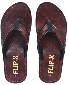 LEACO Men Slippers By Flip X-Leatherette Comfortable, Stylish, Durable, Non-Slip Slippers For Men.