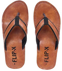 LEACO Men Slippers By Flip X - Leatherette Comfortable, Stylish, Durable, Non-Slip Slippers For Men.