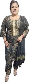 Women Viscose Rayon Kurta Pant Dupatta Set
