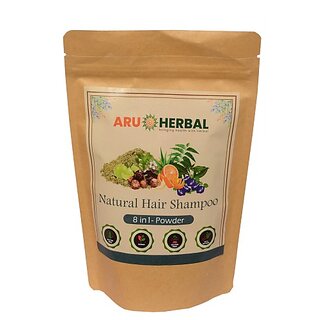 Aru Herbal Natural Shampoo For Hair  Hair Mask And Hair Pack (8 In 1) - 175 Gram (175 G)
