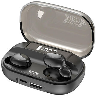 TecSox PowerHouse Wireless TWS In The Ear Bluetooth Earphone Low Latency EarBuds IPX - 10mmNDT124