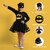 Kaku Fancy Dresses Bat Super Hero Costume For Girls-Black, for Girls