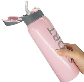 TRIBBO Water Bottle with Straw Thermos Cup 17 OZ 304 Stainless Steel Travel Mug Outside Indoor for Adult Kids