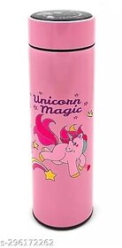 TRIBBO Unicorn LED Temperature Stainless Steel Double Wall Vacuum Insulated Bottle for Hot  Cold DrinksSpider Man Bottle Travel Thermos Flask for Boys School