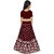 Heaven Blue Girls Lehenga Choli Ethnic Wear Embroidered Lehnga Lehenga Choli and Dupatta Set Maroon Pack of 1