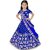 Heaven Blue Girls Lehenga Choli Ethnic Wear Solid Lehnga Lehenga Choli and Dupatta Set Light Blue Pack of 1