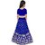 Heaven Blue Girls Lehenga Choli Ethnic Wear Solid Lehnga Lehenga Choli and Dupatta Set Light Blue Pack of 1
