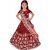 Heaven Blue Girls Lehenga Choli Ethnic Wear Embroidered Lehnga Lehenga Choli and Dupatta Set Red Pack of 1