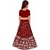 Heaven Blue Girls Lehenga Choli Ethnic Wear Embroidered Lehnga Lehenga Choli and Dupatta Set Red Pack of 1