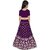 Heaven Blue Girls Lehenga Choli Ethnic Wear Embroidered Lehnga Lehenga, Choli and Dupatta Set Purple (Pack of 1)
