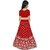 Heaven Blue Girls Lehenga Choli Ethnic Wear Embroidered Lehnga Lehenga, Choli and Dupatta Set Red (Pack of 1)