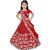 Heaven Blue Girls Lehenga Choli Ethnic Wear Embroidered Lehnga Lehenga Choli and Dupatta Set Red Pack of 1